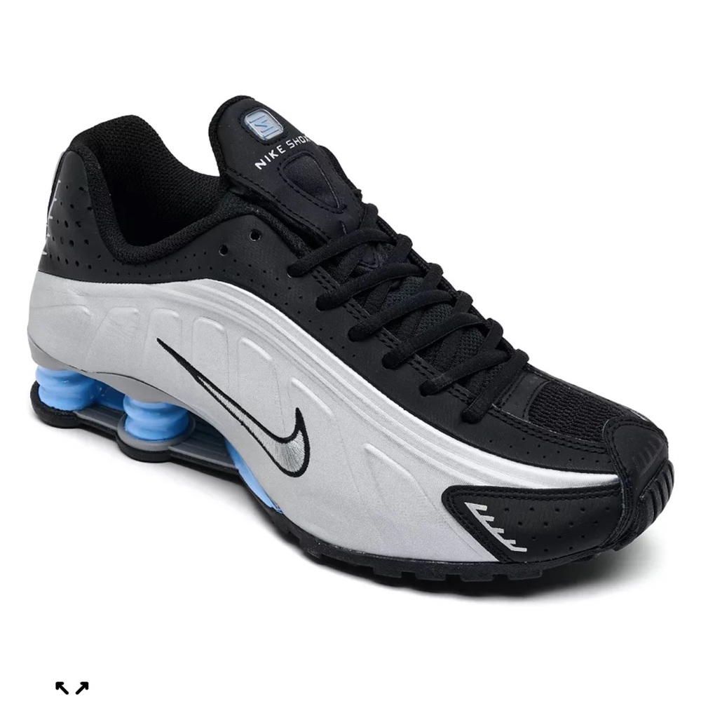 Nike Shox Big Kids R4 Metallic Silver Size 6.5Y